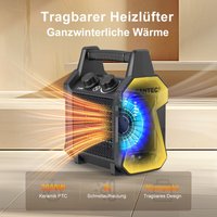 DAHTEC Tragbarer Gebläseheizer 2000W, Doppelte Sicherheit & Mini-Design, Ideal für das ganze Haus DAHTEC Tragbarer Gebläseheizer 2000W, Doppelte Sicherheit & Mini-Design, Ideal für das ganze Haus von DAHTEC