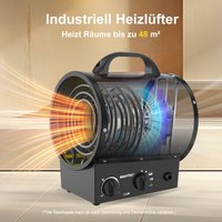 DAHTEC Tragbarer Industrieheizer 5000W SCHWARZ - Gebläseheizer mit Griff, Thermostat & Überhitzungsschutz - Für Garage, Zuhause, Bau DAHTEC Tragbarer Industrieheizer 5000W SCHWARZ - Gebläseheizer mit Griff, Thermostat & Überhitzungsschutz - Für Garage, Zuhause, Bau von DAHTEC