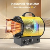 DAHTEC Tragbarer Industrieheizer 9000W GELB - Gebläseheizer mit Griff, Thermostat & Überhitzungsschutz - Ideal für Bau, Garage, Zuhause DAHTEC Tragbarer Industrieheizer 9000W GELB - Gebläseheizer mit Griff, Thermostat & Überhitzungsschutz - Ideal für Bau, Garage, Zuhause von DAHTEC