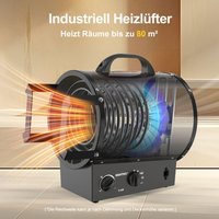 DAHTEC Tragbarer Industrieheizer 9000W SCHWARZ - Gebläseheizer mit Griff, Thermostat & Überhitzungsschutz - Ideal für Garage, Zuhause, Bau DAHTEC Tragbarer Industrieheizer 9000W SCHWARZ - Gebläseheizer mit Griff, Thermostat & Überhitzungsschutz - Ideal für Garage, Zuhause, Bau von DAHTEC