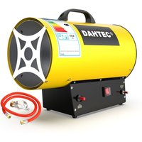 Gasheizgebläse 15 kw Tragbar Heizkanone Gasheizer Bauheizer Luftmenge 580 m³/h Heizlüfter Gas Elektroheizer für Baustellen, Garage [Energieklasse A] von DAHTEC