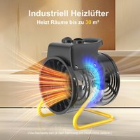 Gebläseheizer 3000W - Industrie-Heizkörper, verstellbarer Winkel & Thermostat für Haus und Baustelle - DAHTEC Gebläseheizer 3000W - Industrie-Heizkörper, verstellbarer Winkel & Thermostat für Haus und Baustelle - DAHTEC von DAHTEC