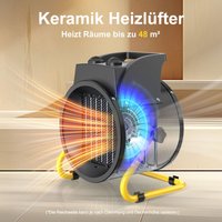 Hochleistungs-Keramikheizer 5000W - All-in-One-Heizung mit 3 Stufen und Thermostat - Energieklasse A für große Räume Hochleistungs-Keramikheizer 5000W - All-in-One-Heizung mit 3 Stufen und Thermostat - Energieklasse A für große Räume von DAHTEC
