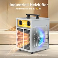Industrie-Elektroheizer 3000W - Robuster, Stahlgehäuse, tragbarer Gebläseheizer für Baustelle, Garage - DAHTEC Industrie-Elektroheizer 3000W - Robuster, Stahlgehäuse, tragbarer Gebläseheizer für Baustelle, Garage - DAHTEC von DAHTEC