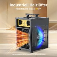 Industrie-Elektroheizer 3000W - Tragbar für Baustelle, Thermostat, neigbar - DAHTEC Industrie-Elektroheizer 3000W - Tragbar für Baustelle, Thermostat, neigbar - DAHTEC von DAHTEC