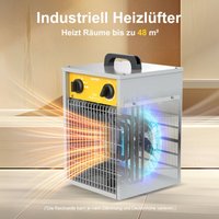 Industrie-Elektroheizer 5000W - Tragbarer Gebläseheizer, ideal für Baustelle & Garage, Überhitzungsschutz - DAHTEC Industrie-Elektroheizer 5000W - Tragbarer Gebläseheizer, ideal für Baustelle & Garage, Überhitzungsschutz - DAHTEC von DAHTEC