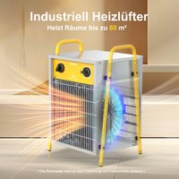 Industrie-Elektroheizer 9000W - Tragbarer Gebläseheizer mit Thermostat und Überhitzungsschutz für Baustelle - DAHTEC Industrie-Elektroheizer 9000W - Tragbarer Gebläseheizer mit Thermostat und Überhitzungsschutz für Baustelle - DAHTEC von DAHTEC