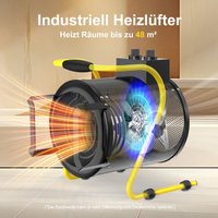 Professioneller Gebläseheizer 5kW - Industrie-Heizkörper, 0-25° verstellbarer Winkel & Thermostat für Baustelle - DAHTEC Professioneller Gebläseheizer 5kW - Industrie-Heizkörper, 0-25° verstellbarer Winkel & Thermostat für Baustelle - DAHTEC von DAHTEC