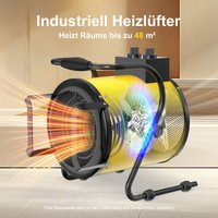 Professioneller Gebläseheizer 5kW - Industrie-Heizkörper, verstellbarer Winkel & Thermostat für Baustelle - DAHTEC Professioneller Gebläseheizer 5kW - Industrie-Heizkörper, verstellbarer Winkel & Thermostat für Baustelle - DAHTEC von DAHTEC
