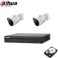 Dahua - ip-videoüberwachung kit 2 kameras 2 mpx hd 500GB von DAHUA