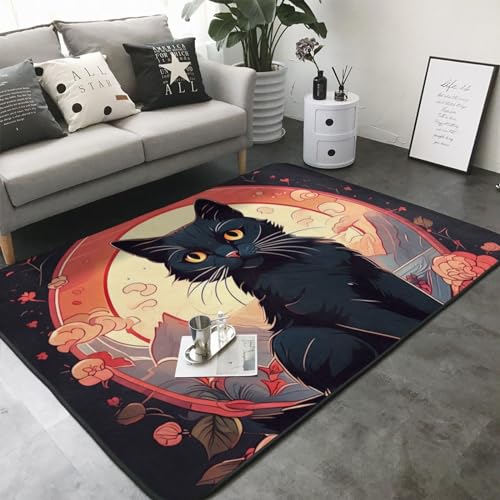 DAIEDKK rutschfeste Fußmatte mit niedlichem Katzen-Motiv,für Mädchen schönes Katzenmuster Teppich für Mädchen, Schlafzimmer von DAIEDKK