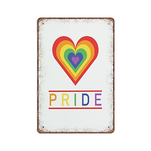 DAIERCY Funny Vintage Sign Pride - Gay & Lesben Gleiche Paare Geschenk - Rainbow Pride Metall-Blechschilder für Küche Garten Garage Badezimmer Wanddekoration 140 x 200 mm von DAIERCY