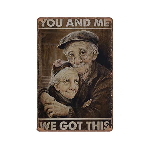 DAIERCY Lustiges Vintage-Schild "You And Me We Got This Loving Couple Husband And Wife", Metall-Blechschilder für Küche, Garten, Garage, Badezimmer, Wanddekoration, 140 x 200 mm von DAIERCY