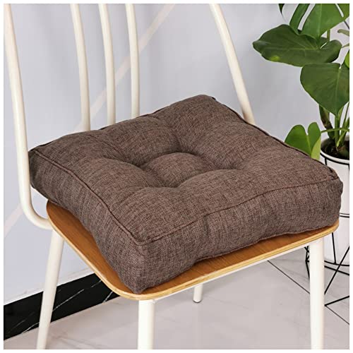 DAIHAN 2er-Set Sitzkissen Stuhlkissen, Sitzpolster für Sessel und Sofas Gepolstertes Matratzenkissen, 9 cm hoch, Polsterauflage Auflage für Stühle,Kaffee2,45x45cm von DAIHAN