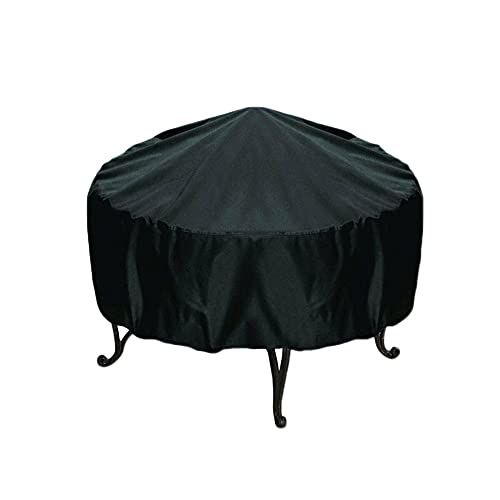 DAIHAN Grill Abdeckhaube,BBQ Grillabdeckung,Abdeckung Haube Wasserdicht Schutzhülle Kugelgrill Abdeckhaube 210D Oxford Stoff Rund BBQ Grillabdeckung,Schwarz,58x77cm von DAIHAN