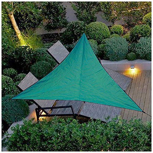 Sonnensegel Dreieck Sand Sonnenschutz Windschutz Mit UV Schutz Sonnenschutz Sichtschutz Plane Überdachung für Garten Terrasse Camping,Grün,3x3x3M von DAIHAN