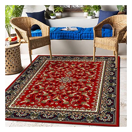 DAIHAN Wohnzimmerteppich Läufer Vintage-Ethno-Stil Großflächiger Teppich Traditioneller Klassischer Orientalischer Schlafzimmerteppich rutschfeste Bodenmatte für Flur Schlafzimmer 11 60 * 90cm von DAIHAN