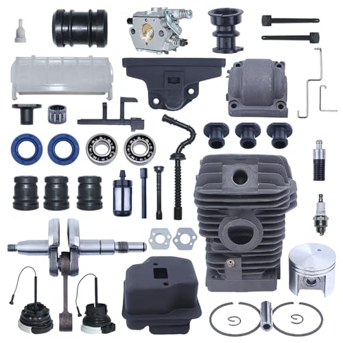 42,5 mm Zylinderkolben-Kurbelwellen-Auspuffschalldämpfer-Kit for St MS250 MS230 025 023 Kettensäge 1123 020 1209, 1123 030 0408(Set1) von DAIHAOEE