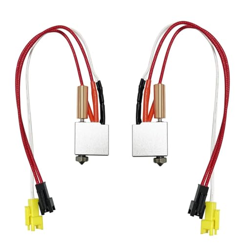 Gehärtetes Hotend for Fl-sun SR/QQ-S Delta Edelstahl-Hot-End-Kit Extruder-Kit Druckkopf(2PC 0.4mm) von DAIHAOEE