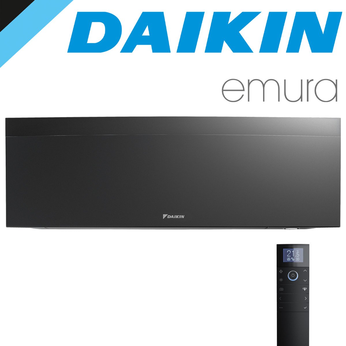 DAIKIN Emura 3 Wandgerät FTXJ20AB 2,0 kW | Mattschwarz"" von DAIKIN