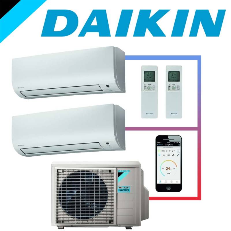 SET DAIKIN Comfora mit 2 Wandgeräten 3,5kW und Außeneinheit 6,8kW"" von DAIKIN