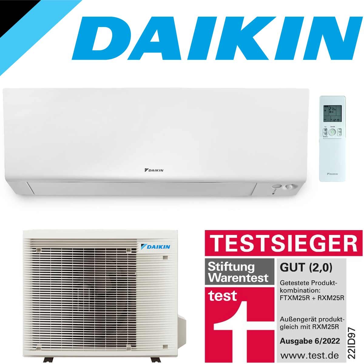 SET DAIKIN Perfera Wandgerät FTXM35 3,5 kW inkl. Außeneinheit"" von DAIKIN