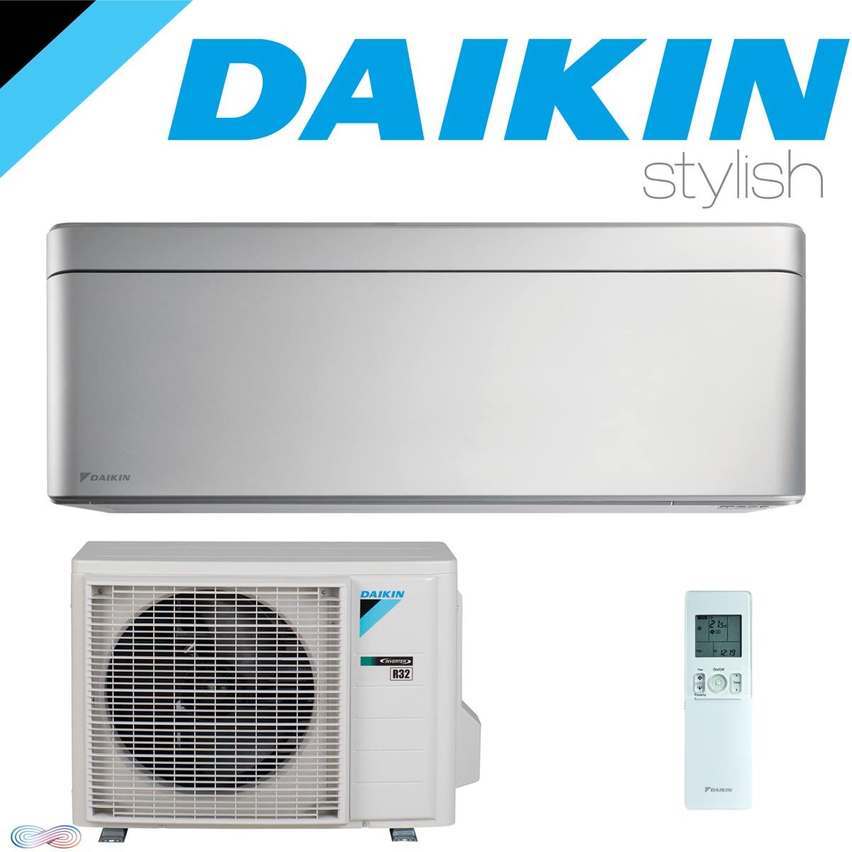 SET DAIKIN STYLISH Wandgerät Silber 5,0 kW"" von DAIKIN