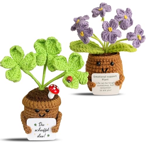 DAILIENFUS 2 Stück Gestrickte Vierblättriges Kleeblatt Kleiner Glücksbringer Ermutigende Geschenke Positive Kartoffel Deutsch Ersatz Kleines Dankeschön Geschenk für Freunde Kollegen und Famili DAILIENFUS 2 Stück Gestrickte Vierblättriges Kleeblatt Kleiner Glücksbringer Ermutigende Geschenke Positive Kartoffel Deutsch Ersatz Kleines Dankeschön Geschenk für Freunde Kollegen und Famili von DAILIENFUS