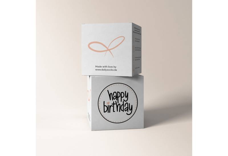 DAILYSOCKS Geschenkbox Geschenkewürfel "HAPPY BIRTHDAY" von DAILYSOCKS