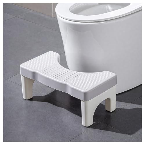 DAIRYCOF Toilettenhocker Erwachsene - Grau klohocker Kackhocker Hocker Toilette - 40×21×17cm wc hocker Bekämpft Hämorrhoiden, Verstopfung, Blähungen, Reizdarmsyndrom, Blähungen von DAIRYCOF