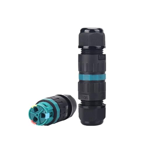 2 Stück IP68 Schraubenlose Hebelmutter Wasserdichte Abzweigdose Schnellverdrahtungskabelverbinder 2-Wege 3-adrig M20 5-12 mm Externe Kabelboxen 2 Stück IP68 Schraubenlose Hebelmutter Wasserdichte Abzweigdose Schnellverdrahtungskabelverbinder 2-Wege 3-adrig M20 5-12 mm Externe Kabelboxen von DAISHUJIE