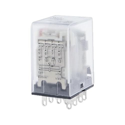 DAISHUJIE Elektromagnetisches Relais 1 stück LED MY4 Allzweckrelais 4pdt, 14-poliges Relais AC/DC 12 V 24 V 36 V 48 V 110 V 220 V 380 V MY4NJ Relaisschalter(AC,110V) von DAISHUJIE