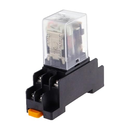 DAISHUJIE Elektromagnetisches Relais 10Set LY2NJ HH62P HHC68A-2Z Elektronisches Micro Mini Elektromagnetisches Relais 10A 8PIN Spule mit Sockelbasis DC12V,24VAC110AC220V(DC,36V) von DAISHUJIE
