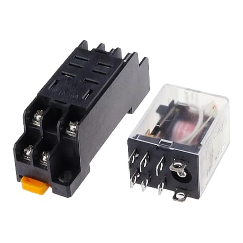 DAISHUJIE Elektromagnetisches Relais 1Set 12V 24V DC 110V 220V AC Spule Power Relais LY2NJ 8 Pin HH62P JQX-13F mit Sockel Basis(AC,6V) von DAISHUJIE