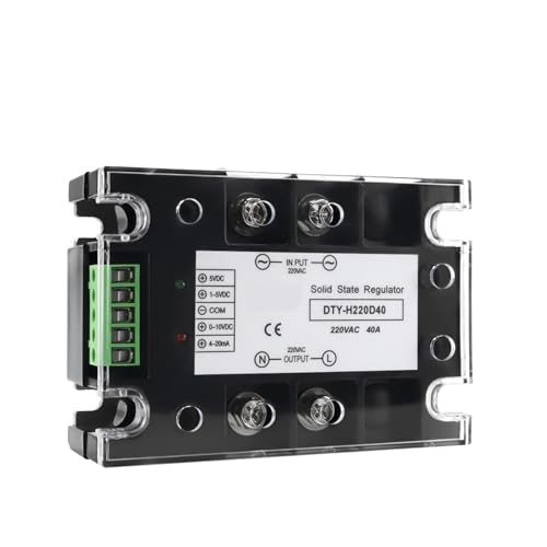 DAISHUJIE Halbleiterrelais 220 V AC, einphasiges, vollständig isoliertes Spannungsreglermodul, 25–200 A, mit Kühlkörperlüfter-Kit – SMT DCB Industrial(Only Module,60A) von DAISHUJIE