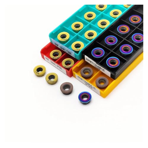 DAISHUJIE Planfräserkopf Schaftfräseradapter C12-FMB22 C16-FMB22 C20-FMB22 Fräskopf EMRW6R80-27 EMRW 6R63-22 EMRW 6R50-22 mit CNC-Klinge RPMT1204(RPMT1204-M-C DP5320) von DAISHUJIE
