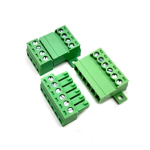 DAISHUJIE Steckverbinder 5 Sets Solderless Docking Typ 15EDG 3,81 MM Schraube Terminal Block Anschluss PCB Plug-in typ 15EDGRKC 3,81 Grün terminal Block(8P) von DAISHUJIE