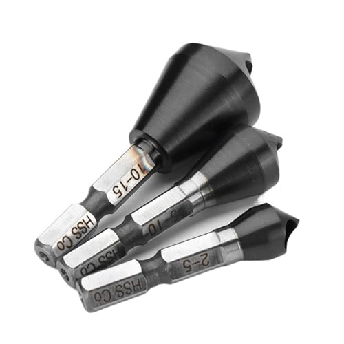 Fasenfräser HRC89 M35 HSS-CO Kobalt Senker Bit Hex Schaft 90 ° TiAlN Beschichtet Entgraten Fasen Werkzeug for Metall Edelstahl(15-20mm) von DAISHUJIE
