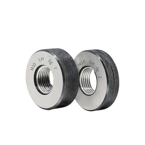 Gewindelehrring 1 SET (1 * GO + 1 * NOGO M25-M27 Nicht standardmäßiges metrisches Feinzahngewinde-Ringlehren-Genauigkeit 6 g Messwerkzeug M25M2 M27 X1,5 0,5 0,75 3 2 1(M25X2-6g T Z) von DAISHUJIE
