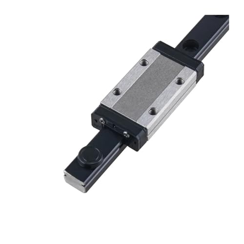 Linearführungsschiene 2 stücke 100-1000mm Miniatur Linearführungsschiene + 4 Schwarz Rutsche Wagen for 3D Drucker Teil(MGN12C,200mm) von DAISHUJIE