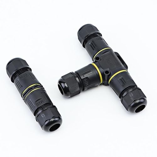 Mini IP68 wasserdichter Stecker lötfreier Außendraht und Kabel wasserdichter Stecker gerade durch dreifachen LED-Adapterdraht(MS20X-2(7-10MM)) von DAISHUJIE