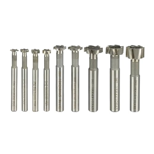 T-Nut-Fräswerkzeuge T-Nut Fräser 8-20mm HSS Schaftfräser for Metallbearbeitung Keilnut Werkzeug Wolframkarbid Schaftfräser(8x1.5x6x60) von DAISHUJIE