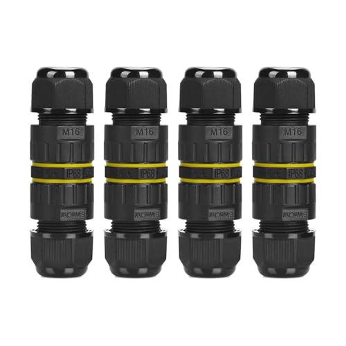Wasserdichte Kabelverbinder Kabel-Draht-Anschluss, wasserdichte Anschlussdose IP68, geeignet for Bühnenbeleuchtung, Signale, LED-Anzeige(4Pcs) von DAISHUJIE