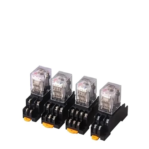 DAISHUJIE Zwischenrelais 10 Stücke Kleine Zwischenrelais kleines Relais Basisschalter AC 220 V DC 12 V 24 V HH52P HH53P HH54P HH62P HH63P HH64P MY2NJ(220V(10PCS),HH52P DC) von DAISHUJIE