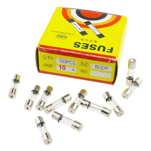 sicherungen 100 Stücke 5 * 20mm Glassicherung Schnelle Sicherung 250 V 0.1A 0.2A 0.5A 1A 2A 3A 3.15A 4A 5A 6A 6.3A 7A 8A 10A 12A 15A 20A 25A 30A Flink(4A) von DAISHUJIE