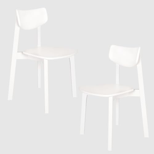 DAIVA CASA Holzstuhl 2er-Set – Vega – Stuhl mit Sitz und Rückenlehne aus Holz, weiß – Moderne skandinavische Möbel für Küche, Esszimmer, Wohnzimmer und mehr… DAIVA CASA Holzstuhl 2er-Set – Vega – Stuhl mit Sitz und Rückenlehne aus Holz, weiß – Moderne skandinavische Möbel für Küche, Esszimmer, Wohnzimmer und mehr… von DAIVA CASA