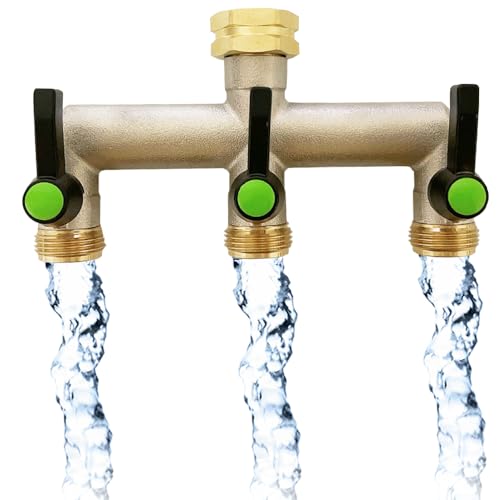 DAJASD 3-Wege Wasserhahn Wasserverteiler,3/4 Zoll Messing Wasseranschluss Verteiler,Wasserverteiler 3Fach,3 Wege Verteiler Wasser für Gartenschläuche,Geräte,Haus,Waschmaschin DAJASD 3-Wege Wasserhahn Wasserverteiler,3/4 Zoll Messing Wasseranschluss Verteiler,Wasserverteiler 3Fach,3 Wege Verteiler Wasser für Gartenschläuche,Geräte,Haus,Waschmaschin von DAJASD