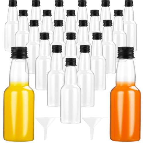 DAJAVE 50 Stück Klein Flaschen zum Befüllen 60ml Shot Flaschen zum Befüllen Mini Fläschchen Plastik Shot Flaschen Leere Kleine Likörflaschen zum Befüllen von DAJAVE