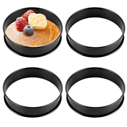 DAJAVE 4 Stück Pancake Form Ringe 10.5x2.5cm Tartelette Förmchen Edelstahl Spiegeleierformen für die Pfanne Spiegeleiform, Pancake Form für Pfanne Perfekte Englische Muffins mit Antihaftbeschichtung DAJAVE 4 Stück Pancake Form Ringe 10.5x2.5cm Tartelette Förmchen Edelstahl Spiegeleierformen für die Pfanne Spiegeleiform, Pancake Form für Pfanne Perfekte Englische Muffins mit Antihaftbeschichtung von DAJAVE