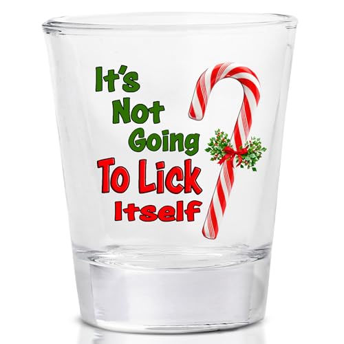 Lustiges Schnapsglas mit der Aufschrift "It's Not Going To Lick Itself", sarkastisches Schnapsglas, Geschenkidee, Weihnachten, Gag Geschenk, frech schön von DAJDC